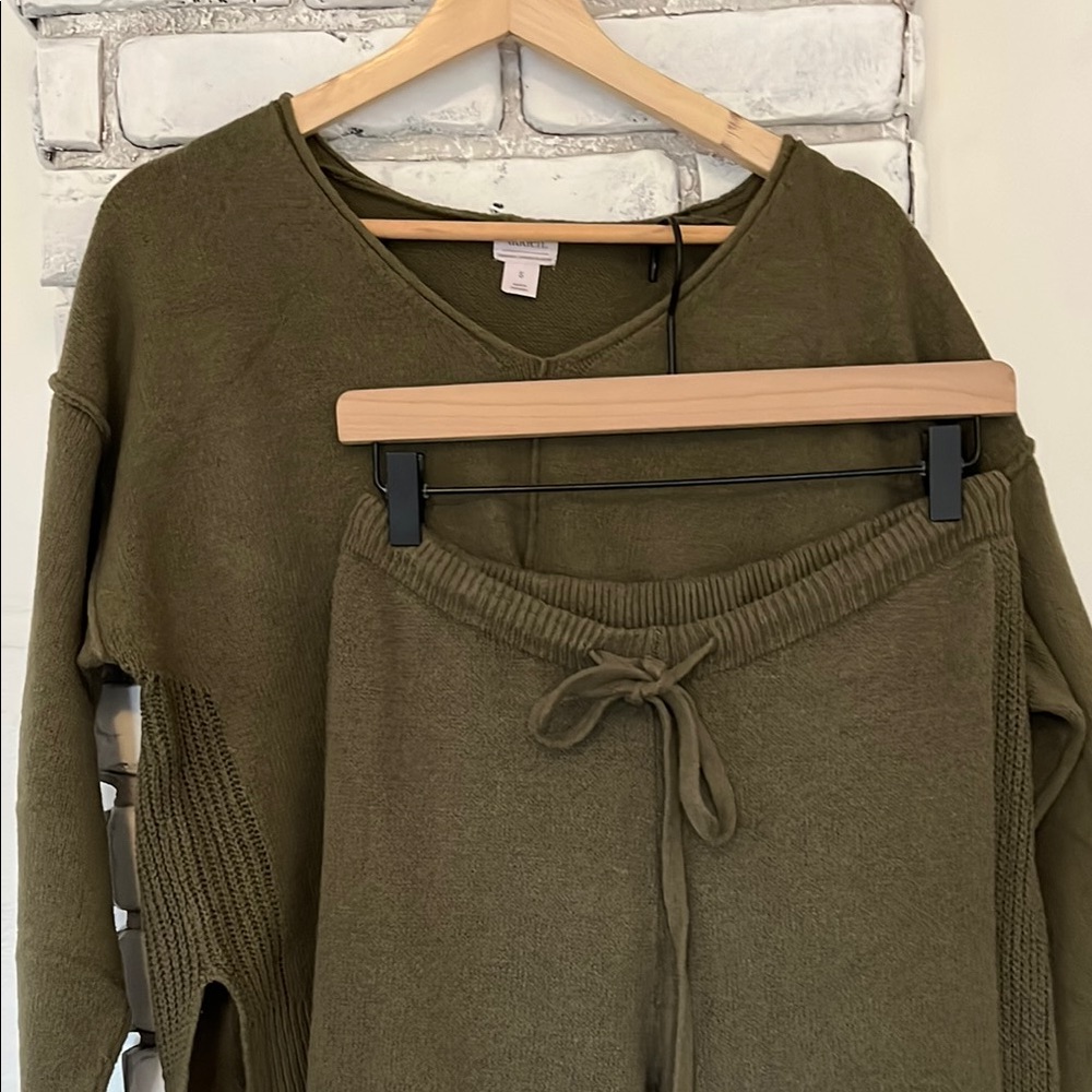 Auden Olive Green Women's Knit Set